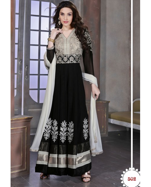 Exotic Black Color Wedding Wear Designer Anarkali Suit